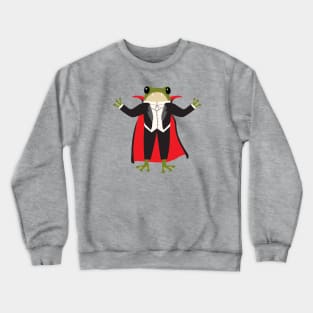 Vampire frog - Frog in a Halloween costume Crewneck Sweatshirt